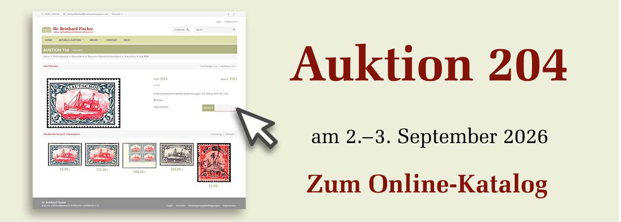 Lose der Auktion am 2.-3. September 2026